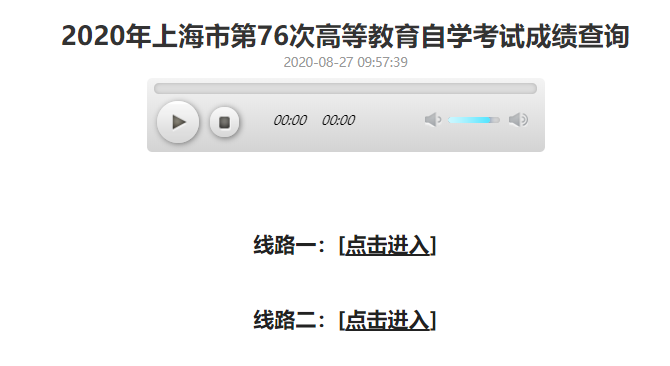 2020年8月上海市自考成绩查询入口