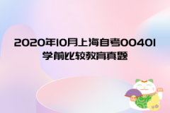 2020年10月上海自考00401学前比较教育真题