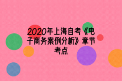 2020年上海自考《电子商务案例分析》章节考点(一)