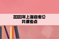 2020年上海自考公共课考点九