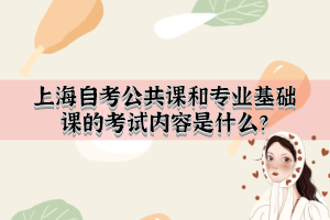 上海自考公共课和专业基础课的考试内容是什么？