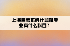 上海自考本科计算机专业有什么科目？