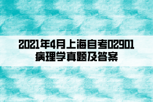 2021年4月上海自考02901病理学真题及答案