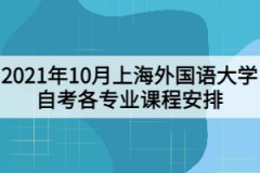 2021年10月上海外国语大学自考各专业课程考试日程安排表（第二周）